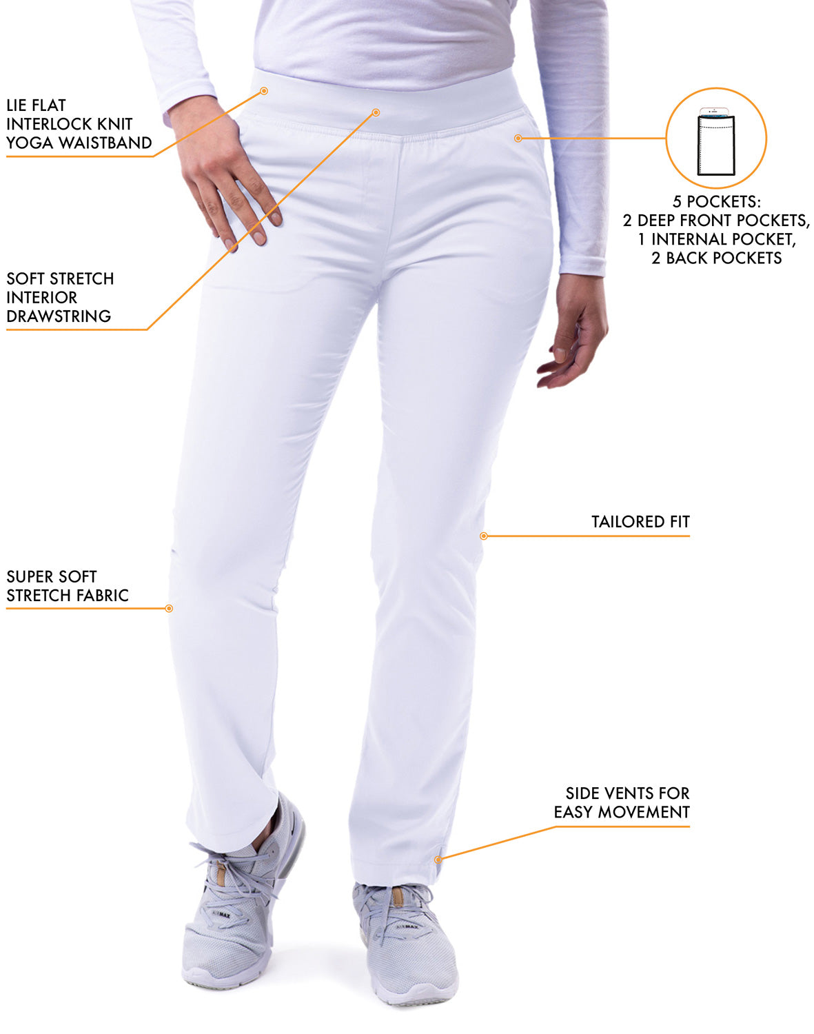 ADAR Pro Women's Skinny Leg Yoga Pant Petite