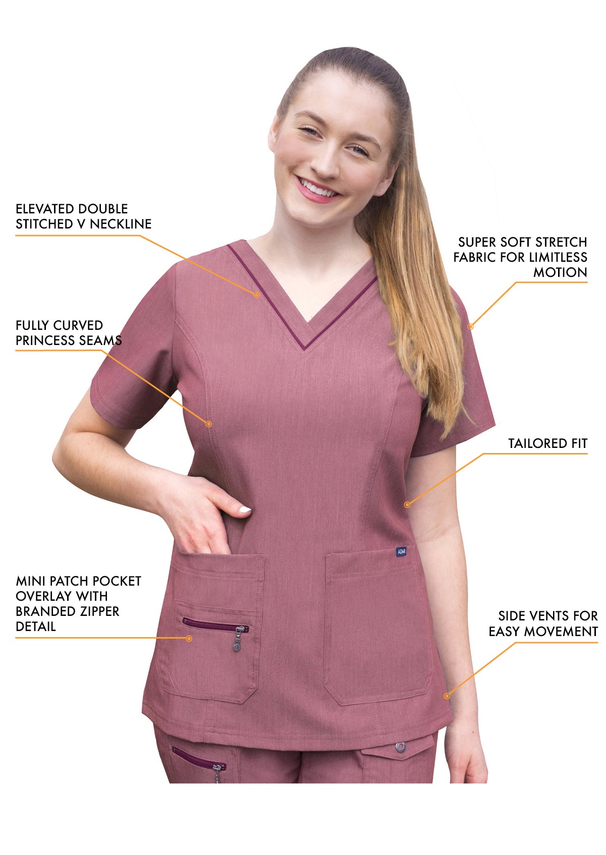 ADAR Pro Women's Flawless Plus Scrub Set (More Color)