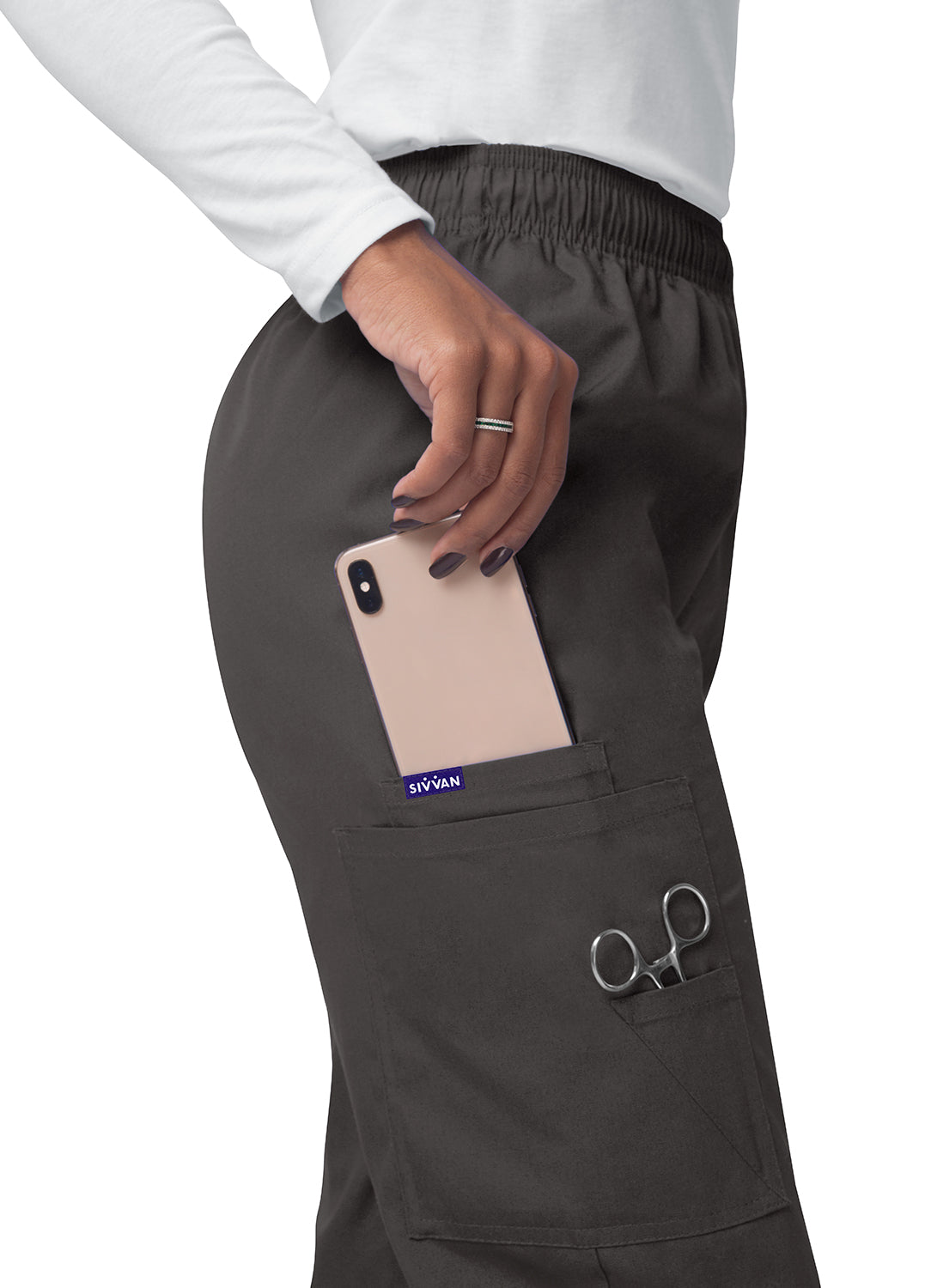 Sivvan Comfort Elastic Drawstring Cargo Pants