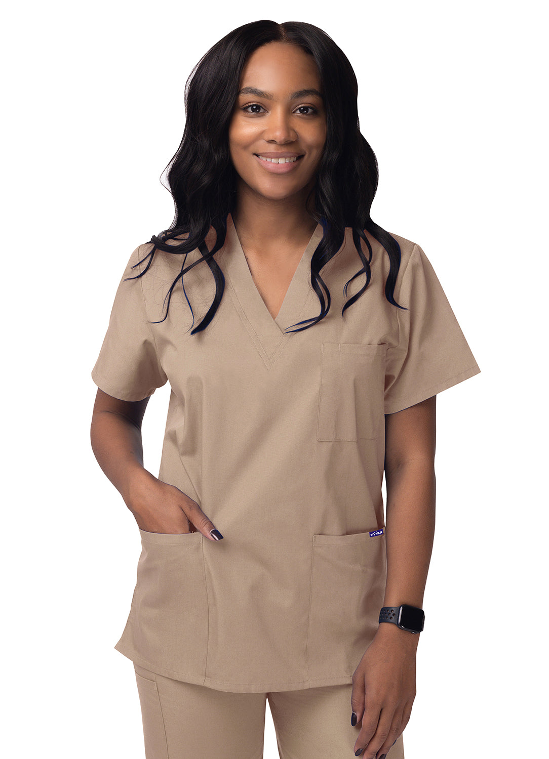 Sivvan Unisex V-Neck 3 Pocket Top