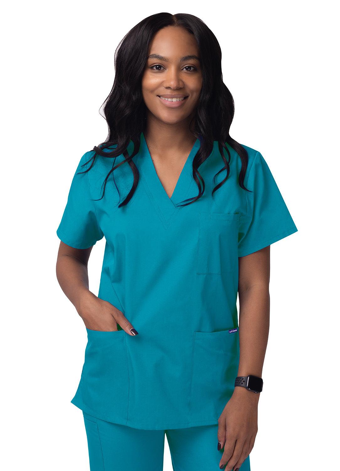 Sivvan Unisex V-Neck 3 Pocket Top (More Color)
