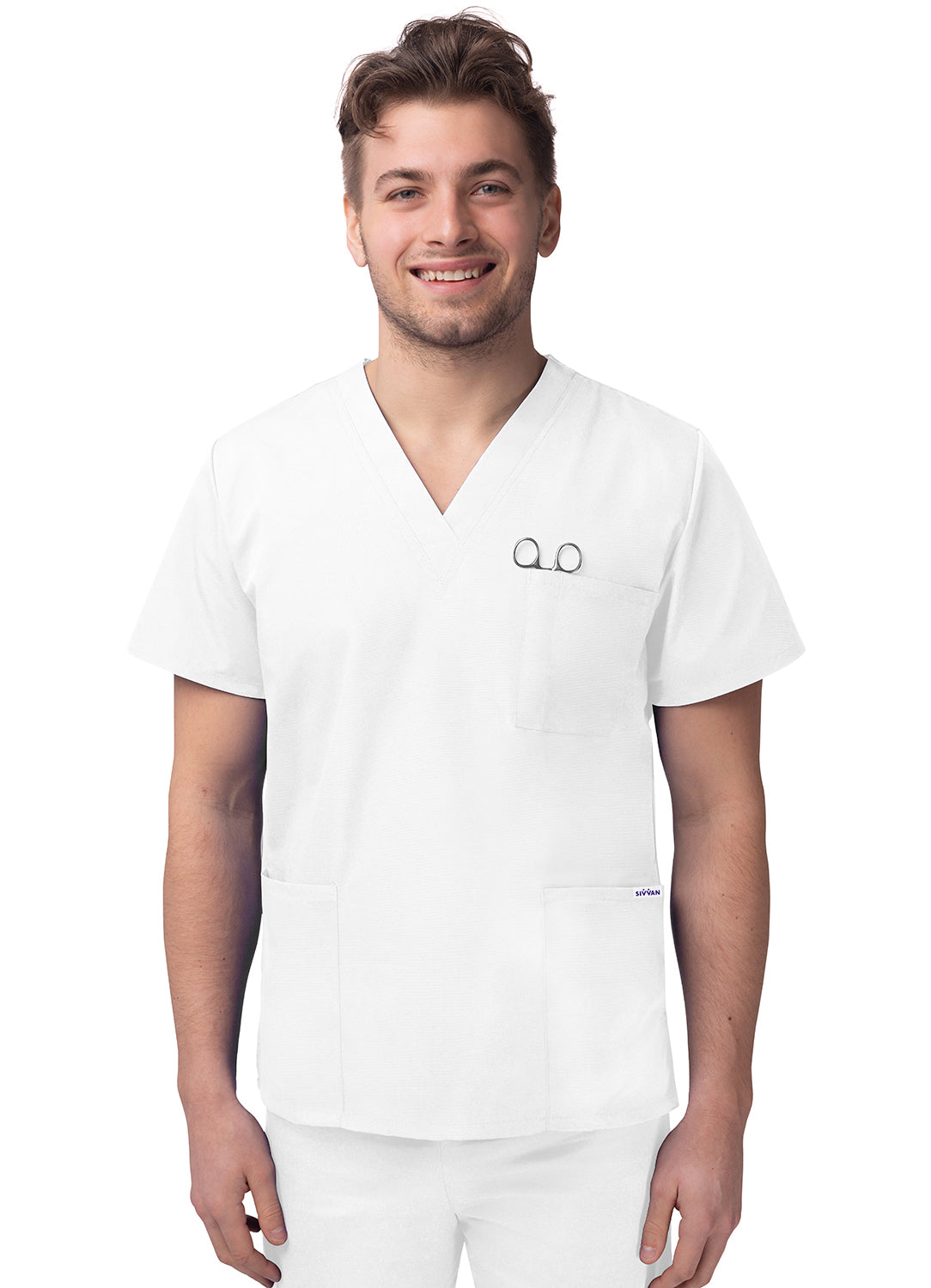 Sivvan Unisex V-Neck 3 Pocket Top (More Color)