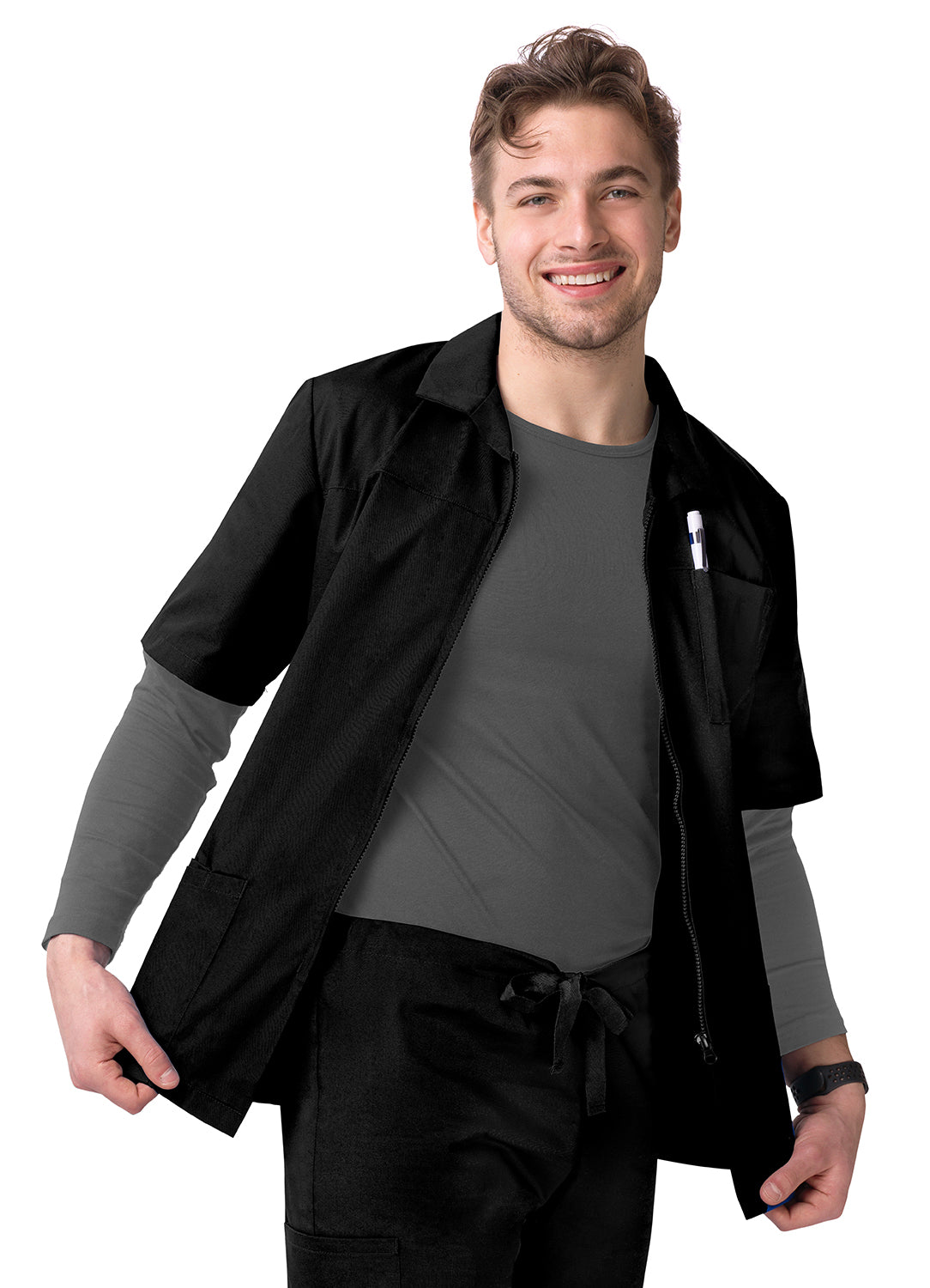 Sivvan Men's Zippered Short Sleeve Jacket