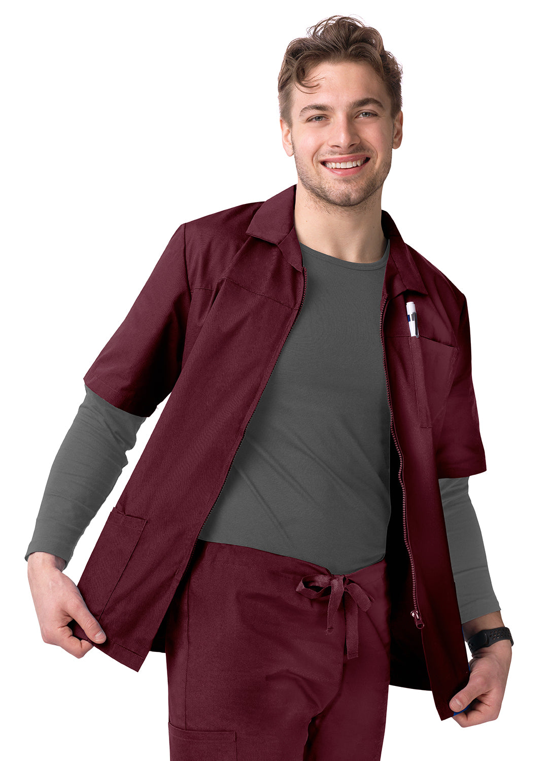 Sivvan Men's Zippered Short Sleeve Jacket