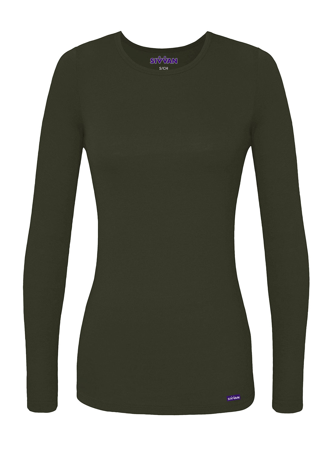 Sivvan Women's Long Sleeve Comfort Underscrub Tee (More Color)
