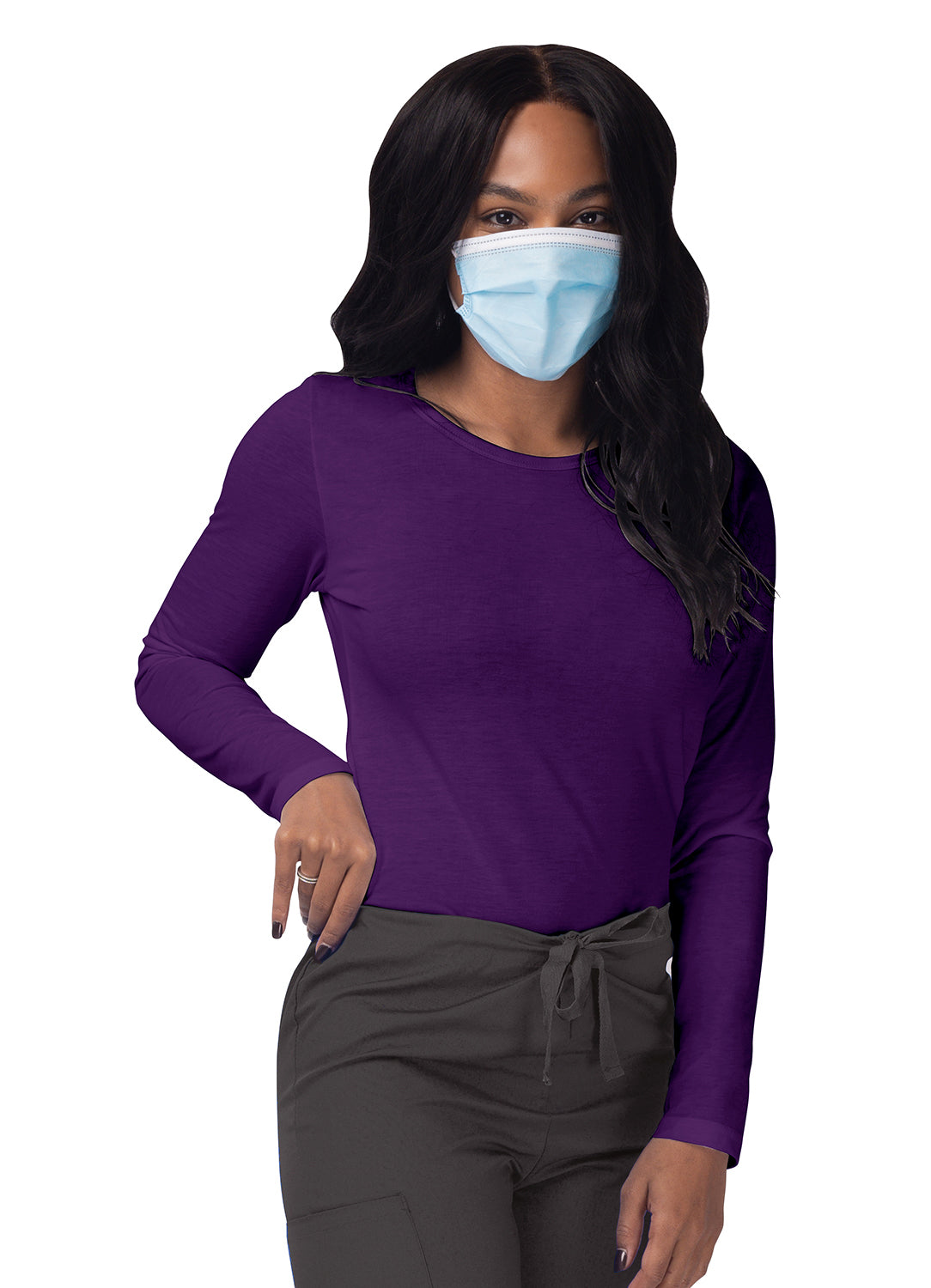 Sivvan Women's Long Sleeve Comfort Underscrub Tee (More Color)