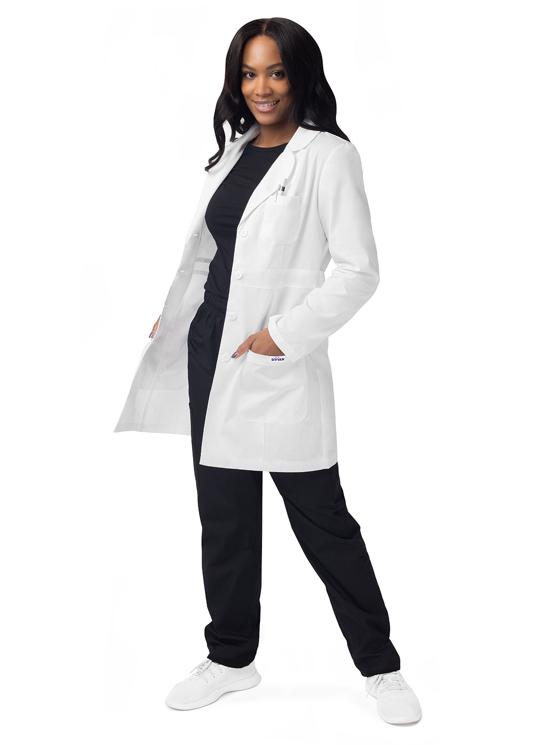 Sivvan 33" Women's Modern Slim Lab Coat