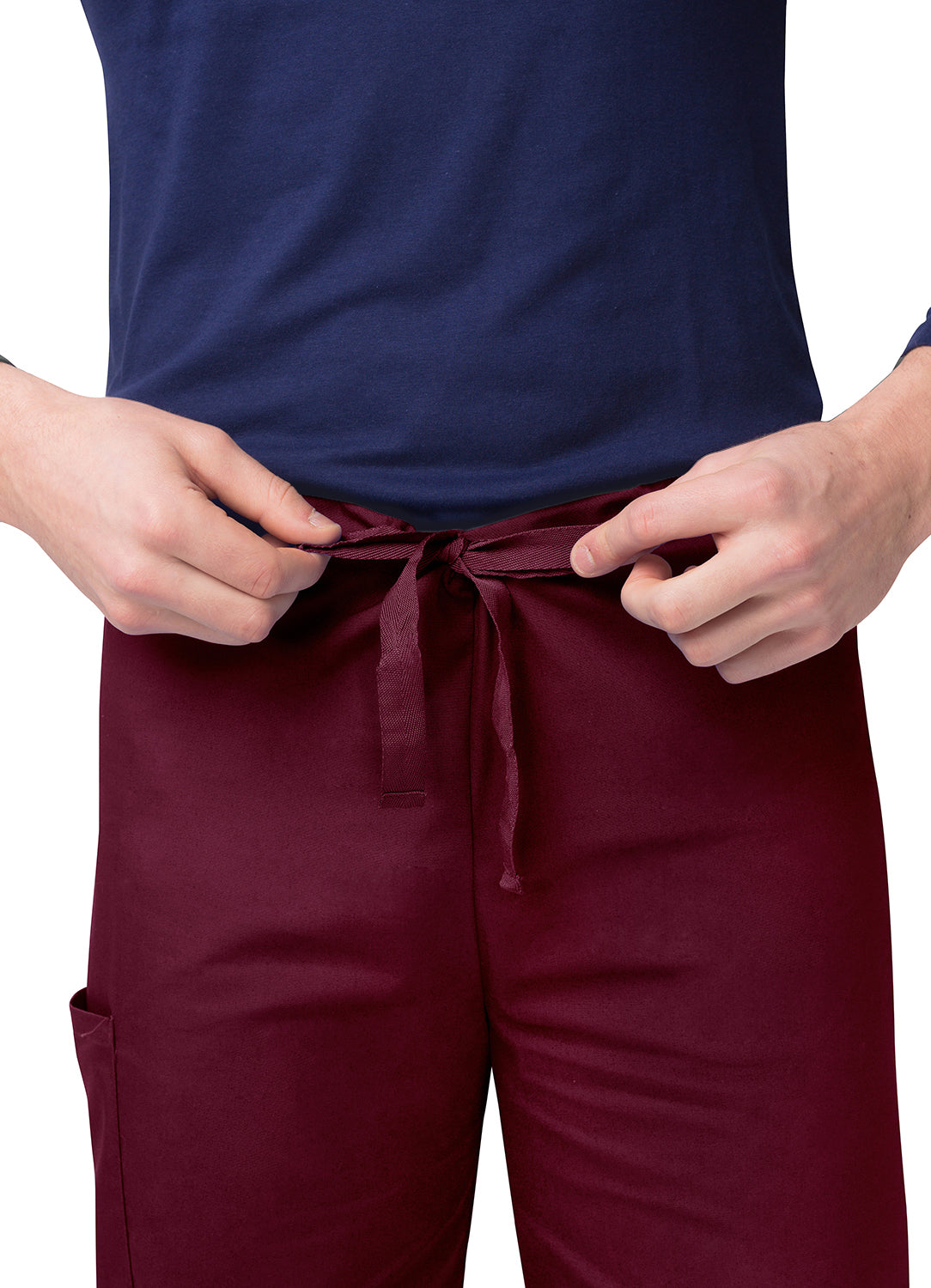 Adar Universal Unisex Natural-Rise Drawstring Tapered Leg Pants Petite
