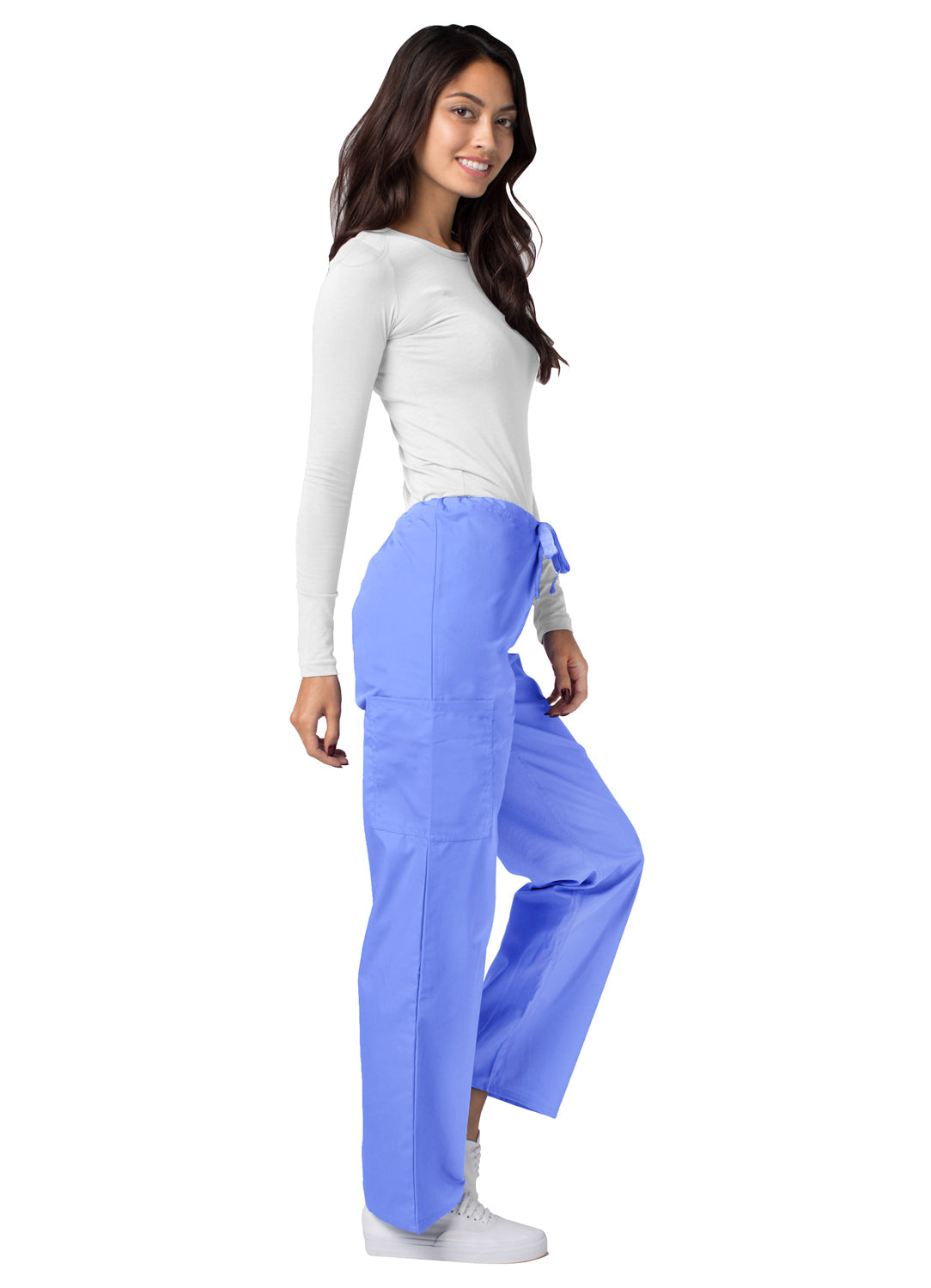 Adar Universal Unisex Natural-Rise Drawstring Tapered Leg Pants Petite