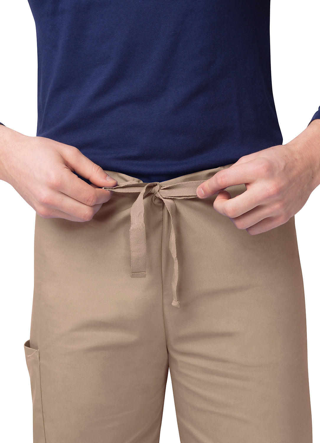 Adar Universal Unisex Natural-Rise Drawstring Tapered Leg Pants Petite