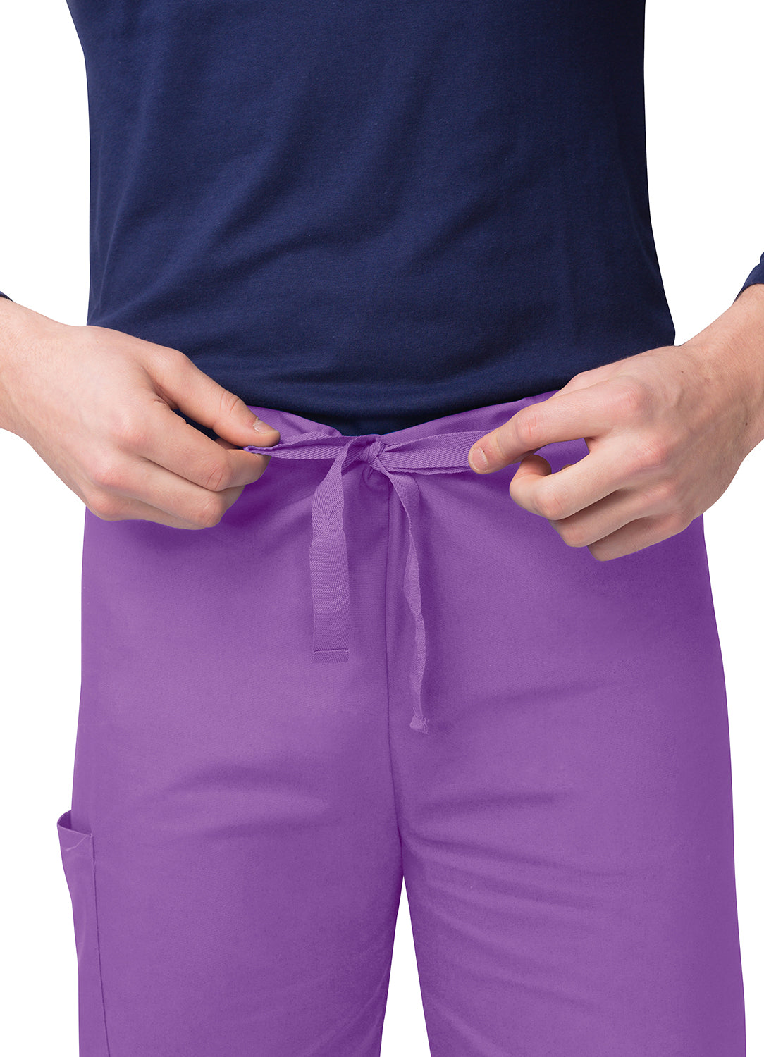 Adar Universal Unisex Natural-Rise Drawstring Tapered Leg Pants Petite