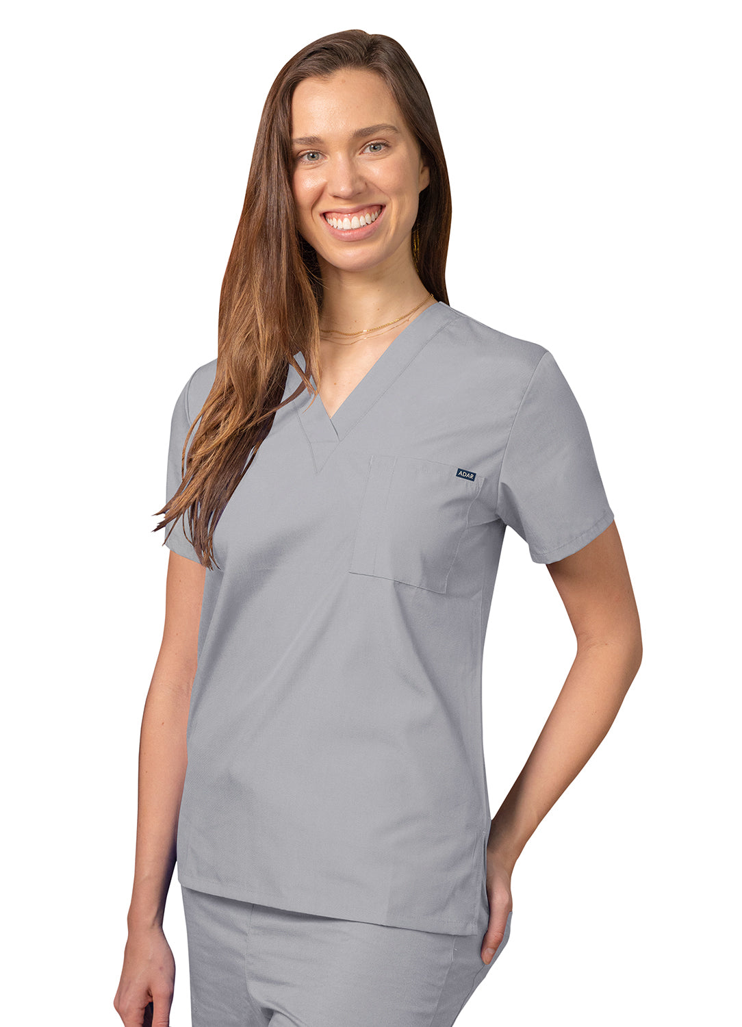 Adar Universal Unisex V Neck Tunic 1 Pocket
