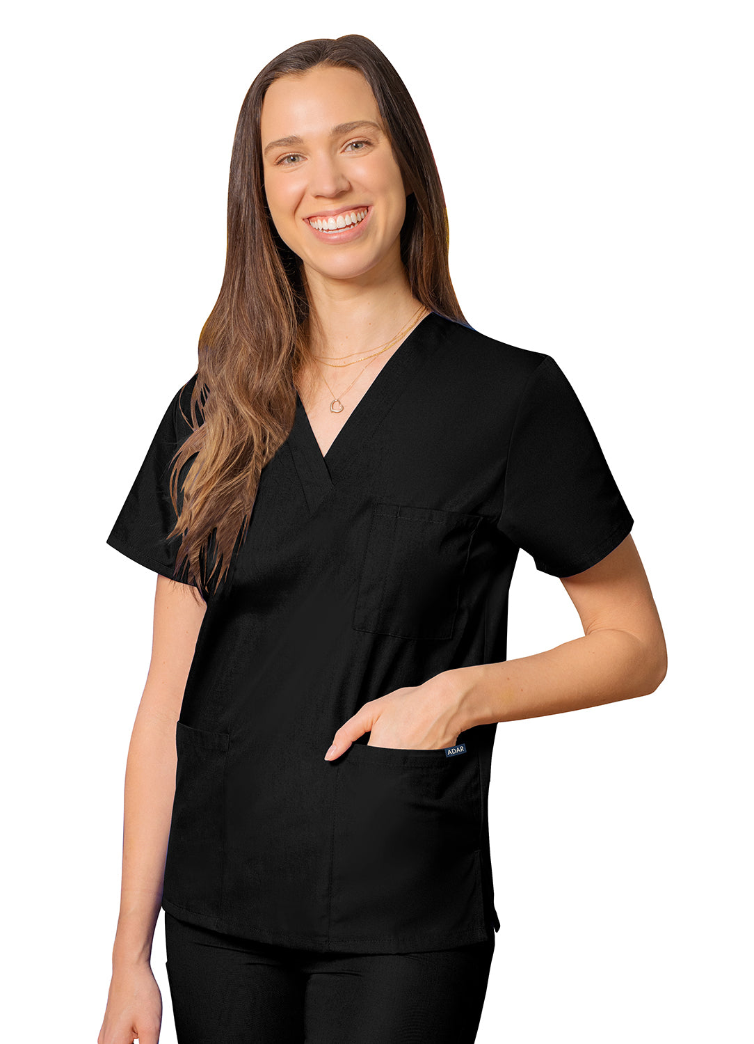 Adar Universal Unisex V-Neck Tunic 3 Pocket