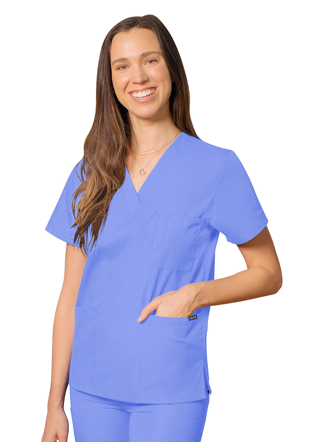 Adar Universal Unisex V-Neck Tunic 3 Pocket