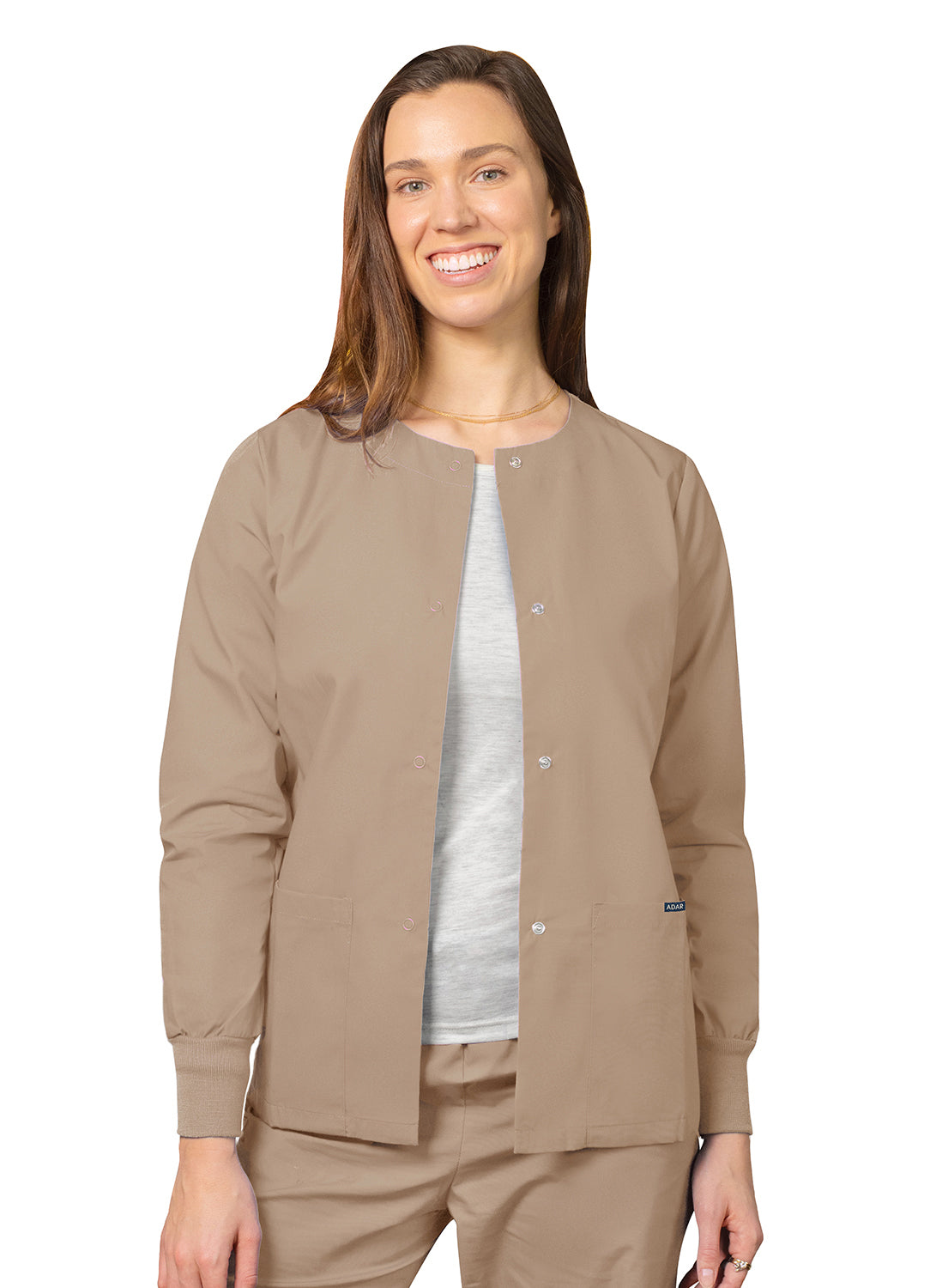 Adar Universal Round Neck Warm-Up Jacket