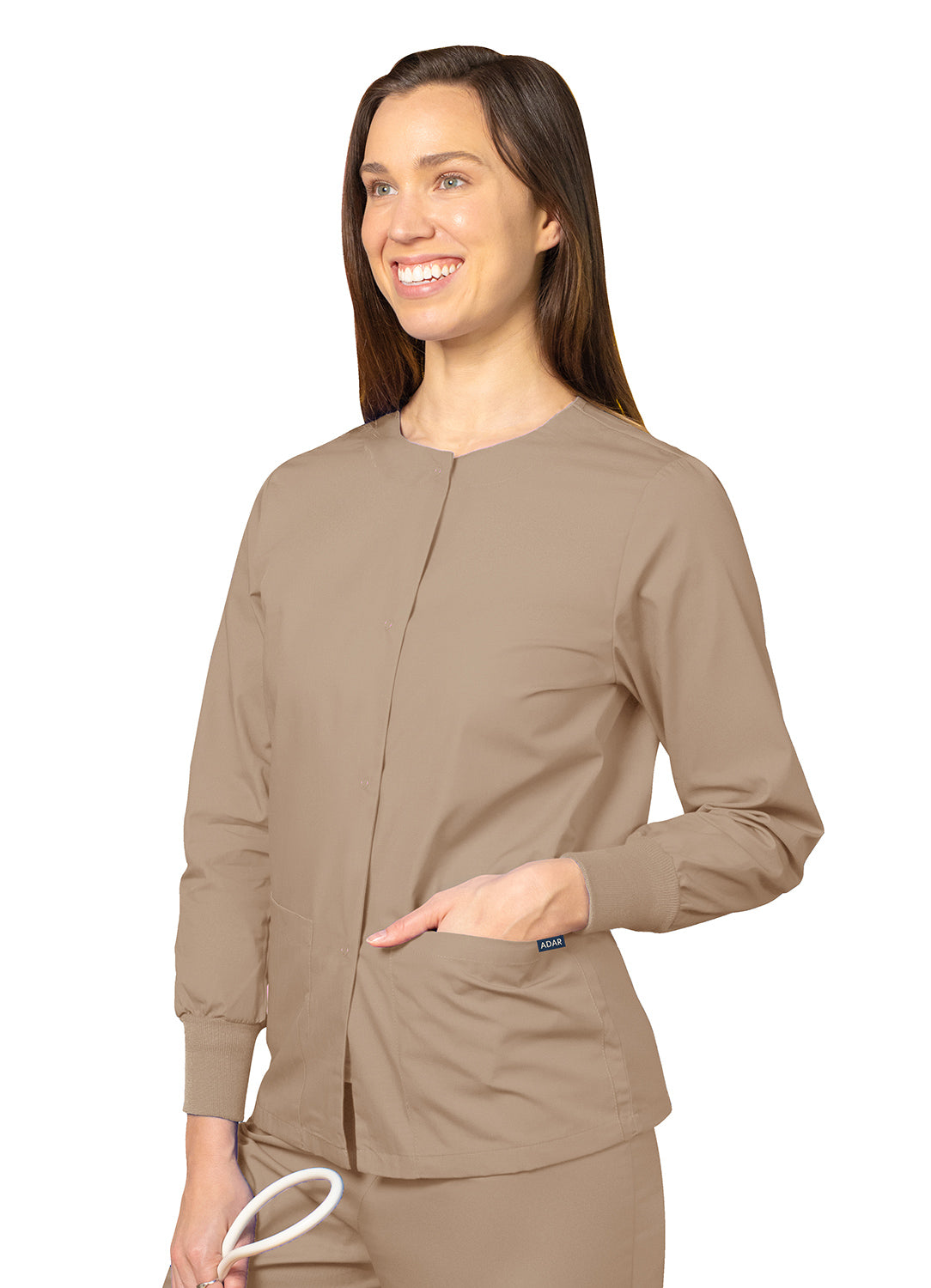 Adar Universal Round Neck Warm-Up Jacket