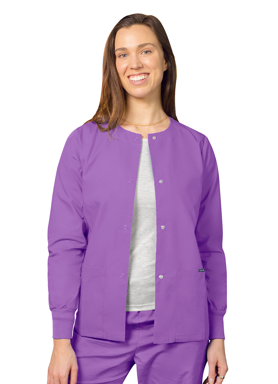 Adar Universal Round Neck Warm-Up Jacket