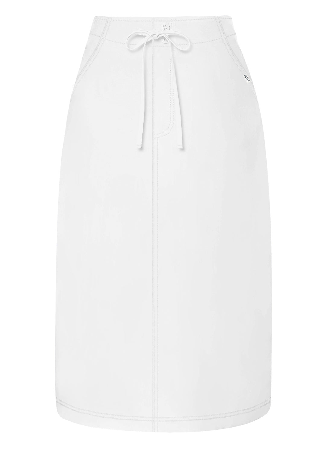 Adar Universal Mid-Calf Length Drawstring Skirt (More Color)
