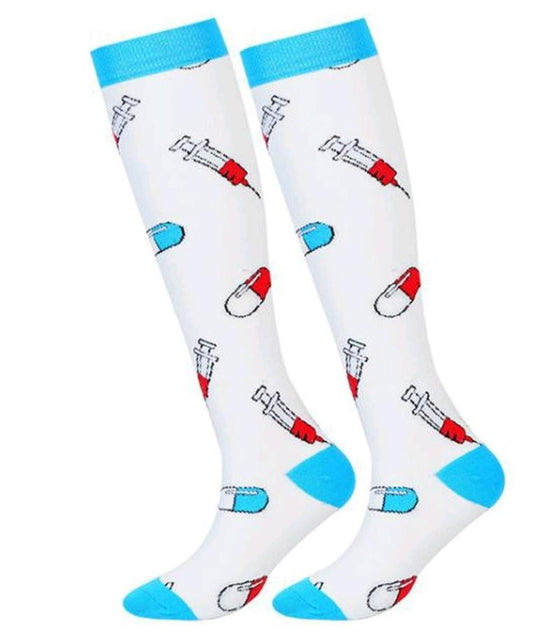 Compression Socks for Women/ Men Circulation Knee High Compression Socks 15-20mmHg for Nurse, Running Athletic, Cycling, Pregnancy, Travel