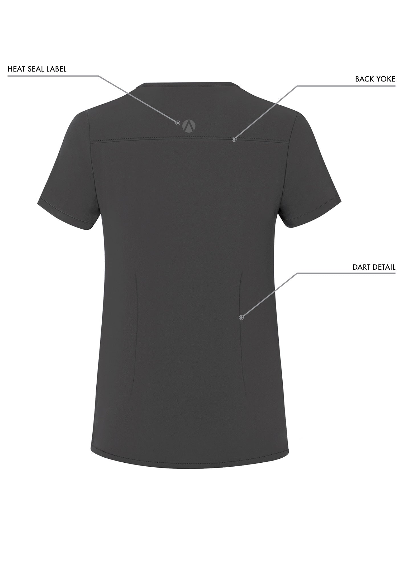 ADAR Addition Women's Notched V-neck Scrub Top (More Color)