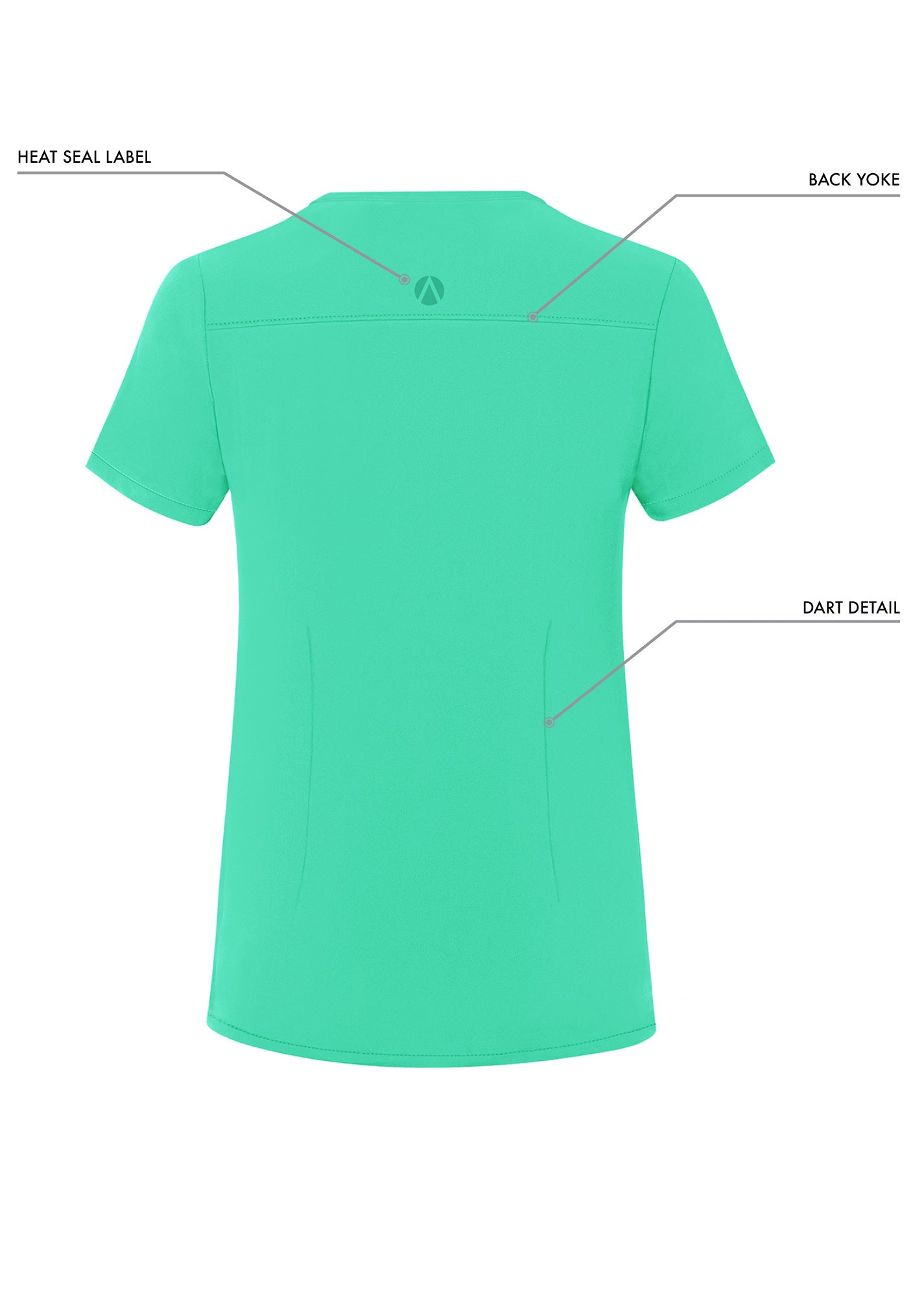 ADAR Addition Women's Notched V-neck Scrub Top (More Color)