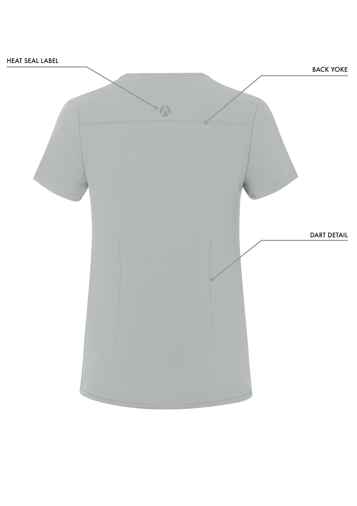 ADAR Addition Women's Notched V-neck Scrub Top (More Color)