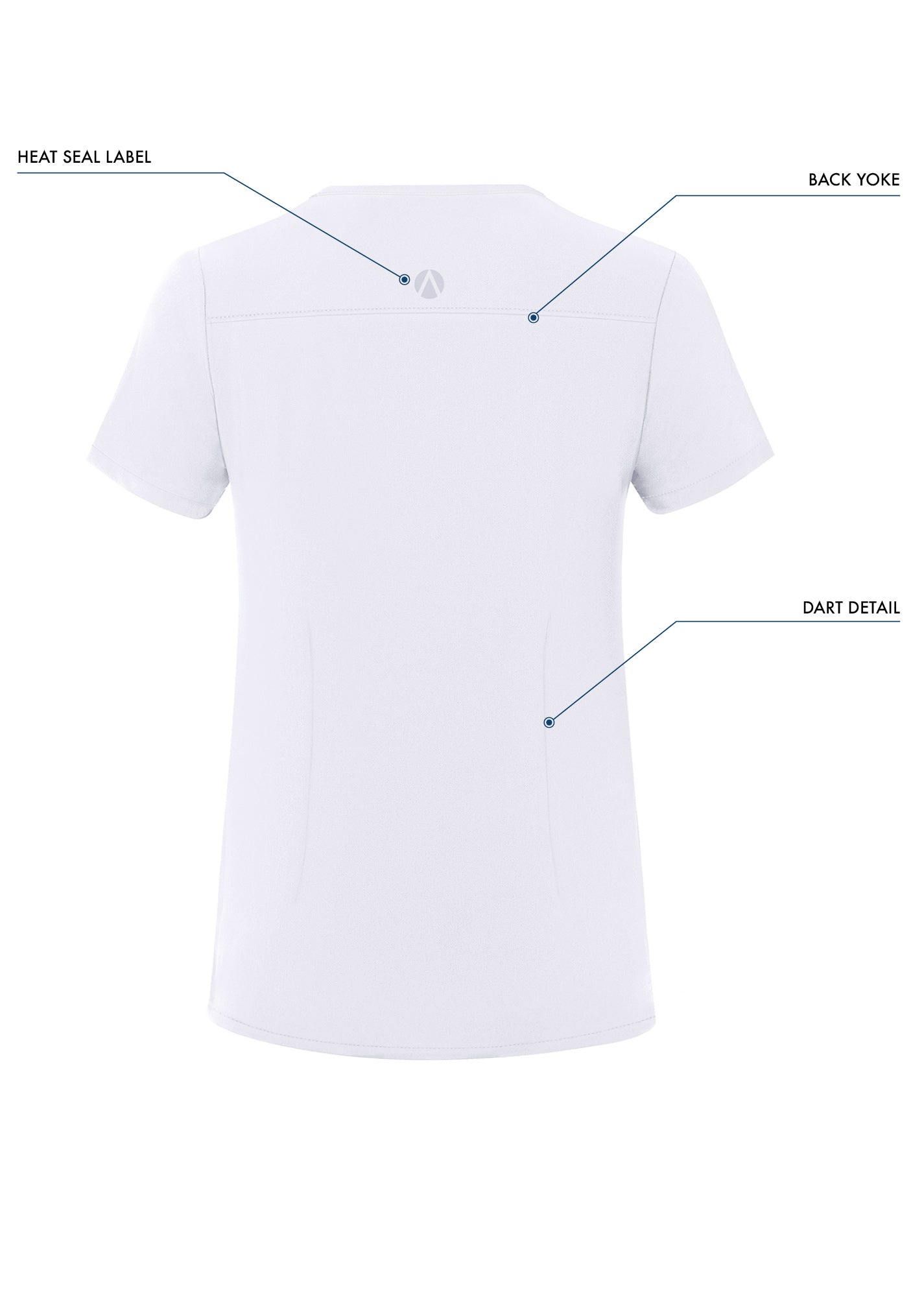 ADAR Addition Women's Notched V-neck Scrub Top (More Color)
