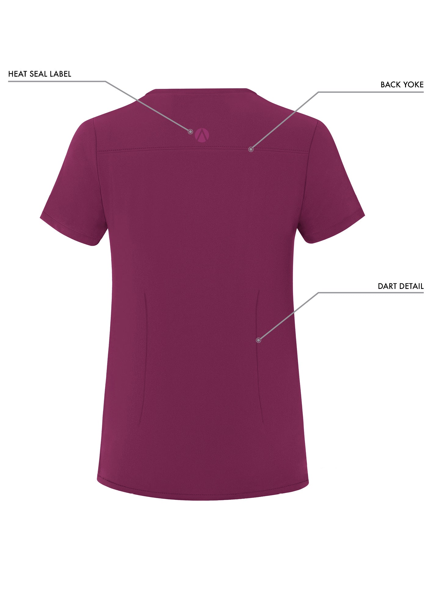 ADAR Addition Women's Notched V-neck Scrub Top (More Color)