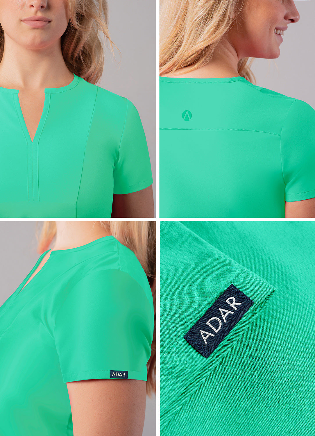 ADAR Addition Women's Notched V-neck Scrub Top (More Color)