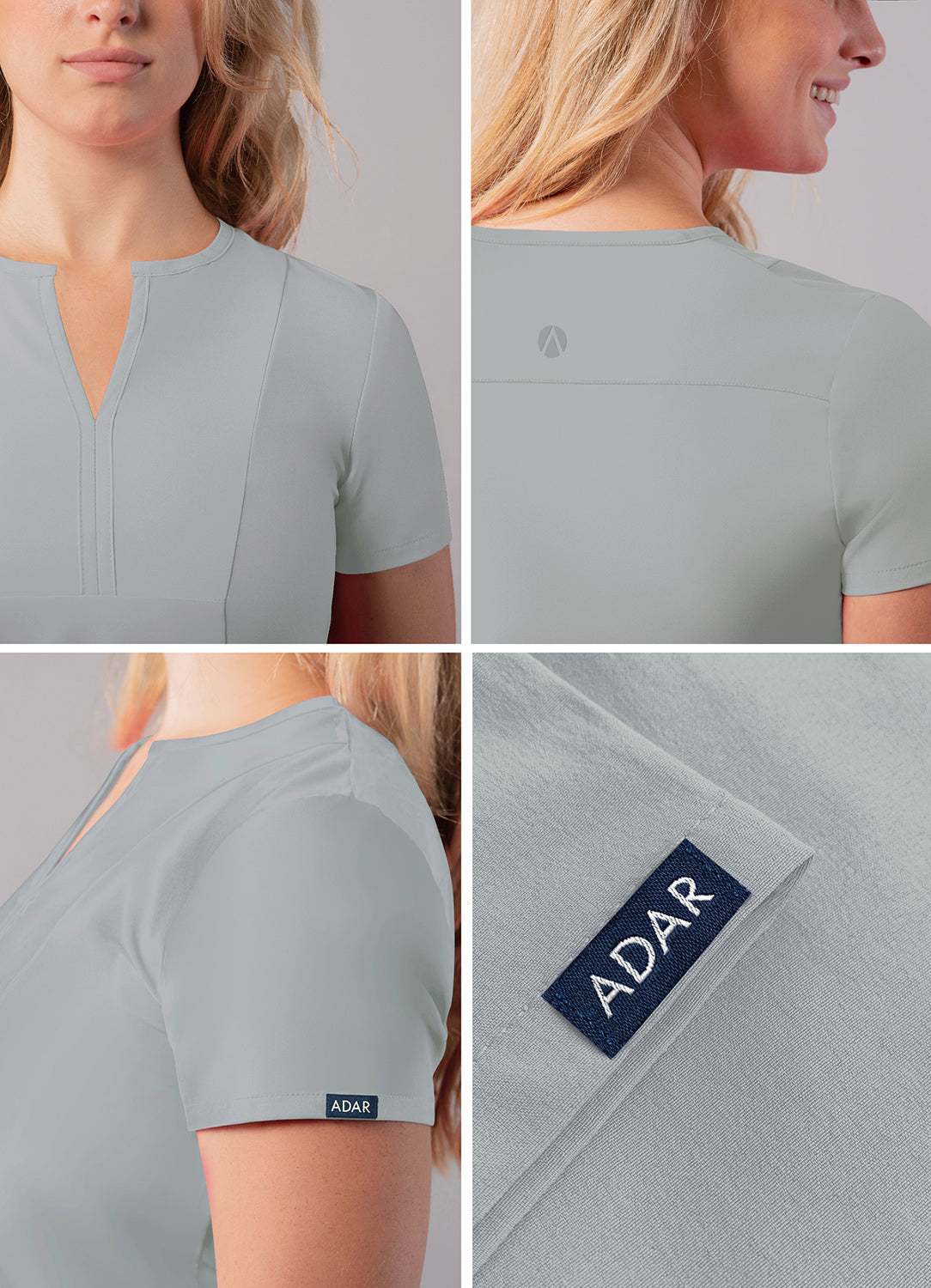 ADAR Addition Women's Notched V-neck Scrub Top (More Color)