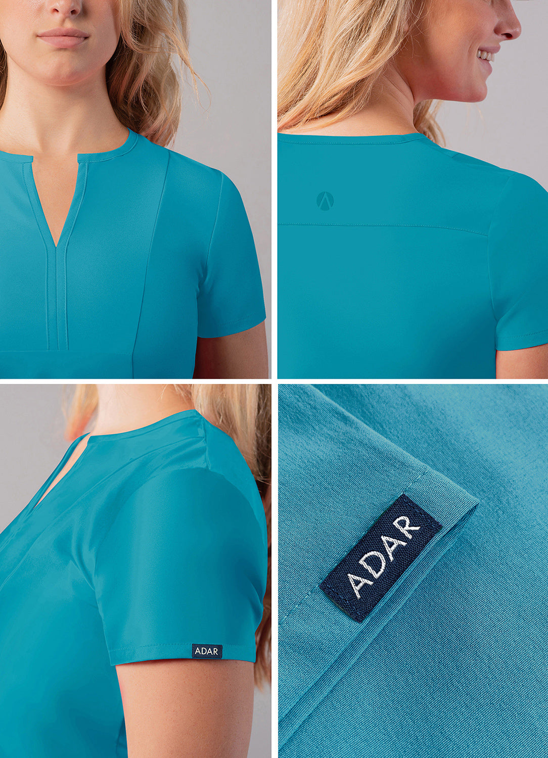ADAR Addition Women's Notched V-neck Scrub Top (More Color)
