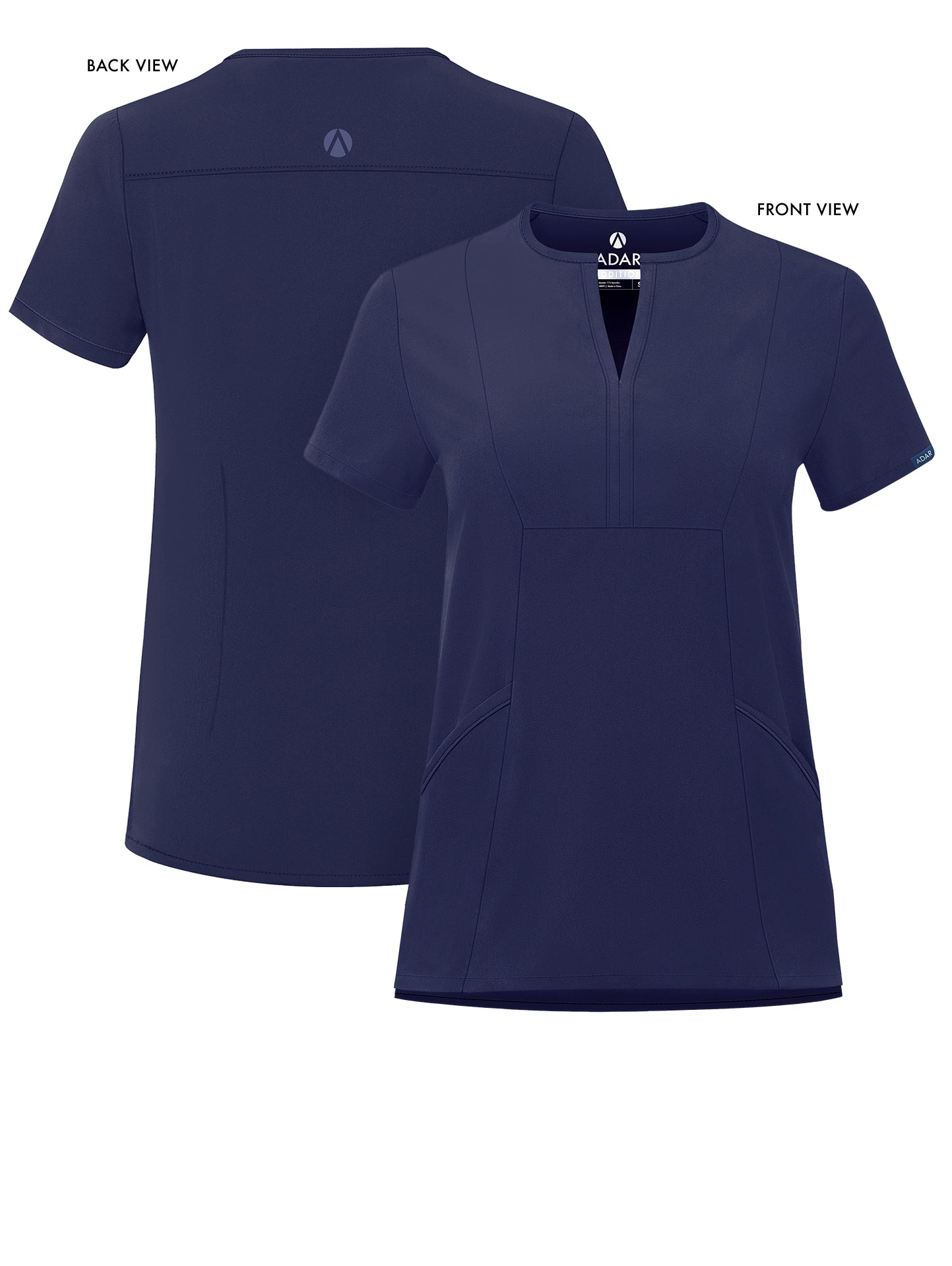 ADAR Addition Women's Notched V-neck Scrub Top (More Color)