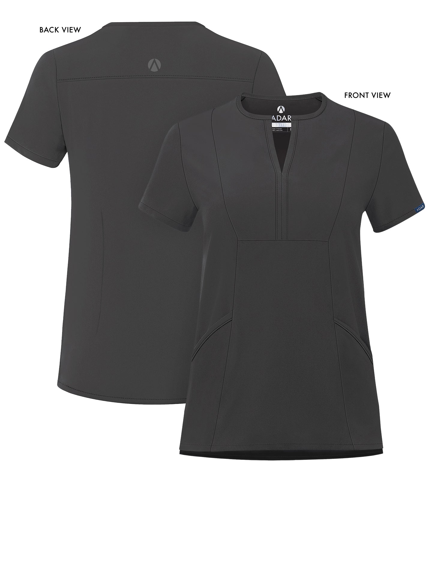 ADAR Addition Women's Notched V-neck Scrub Top (More Color)