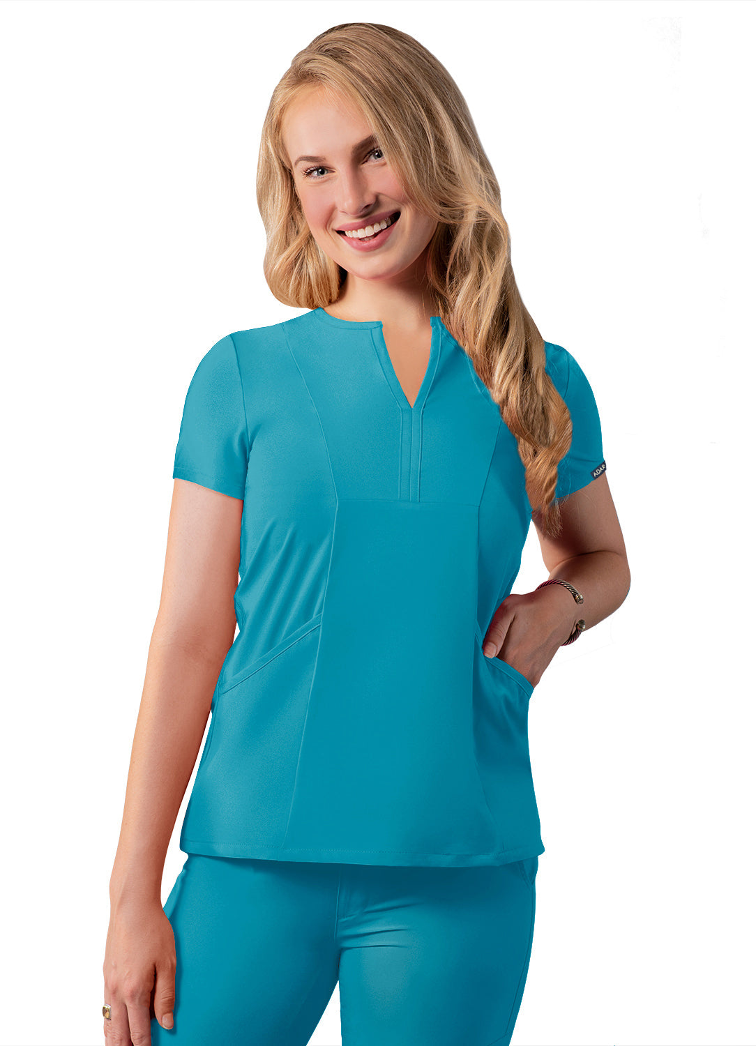 ADAR Addition Women's Notched V-neck Scrub Top (More Color)