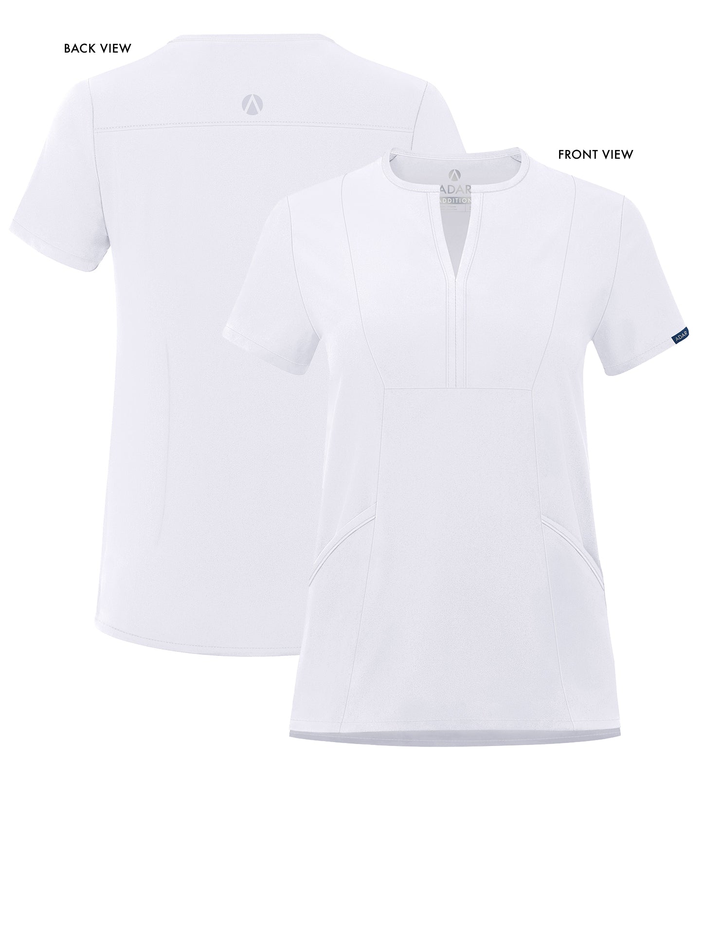 ADAR Addition Women's Notched V-neck Scrub Top (More Color)