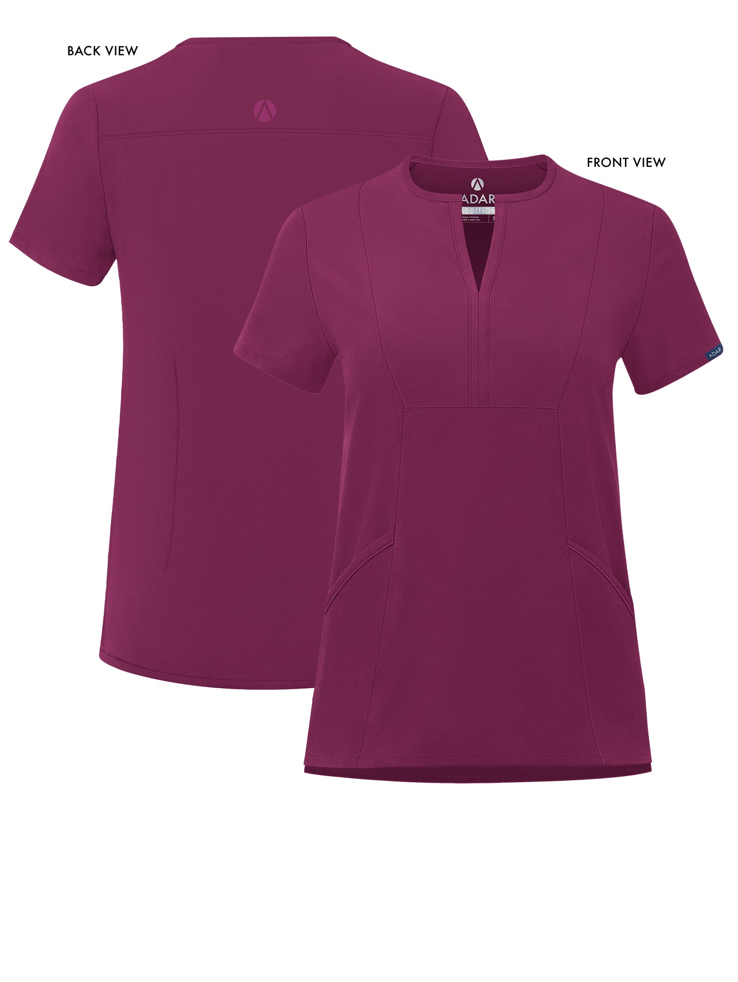 ADAR Addition Women's Notched V-neck Scrub Top (More Color)