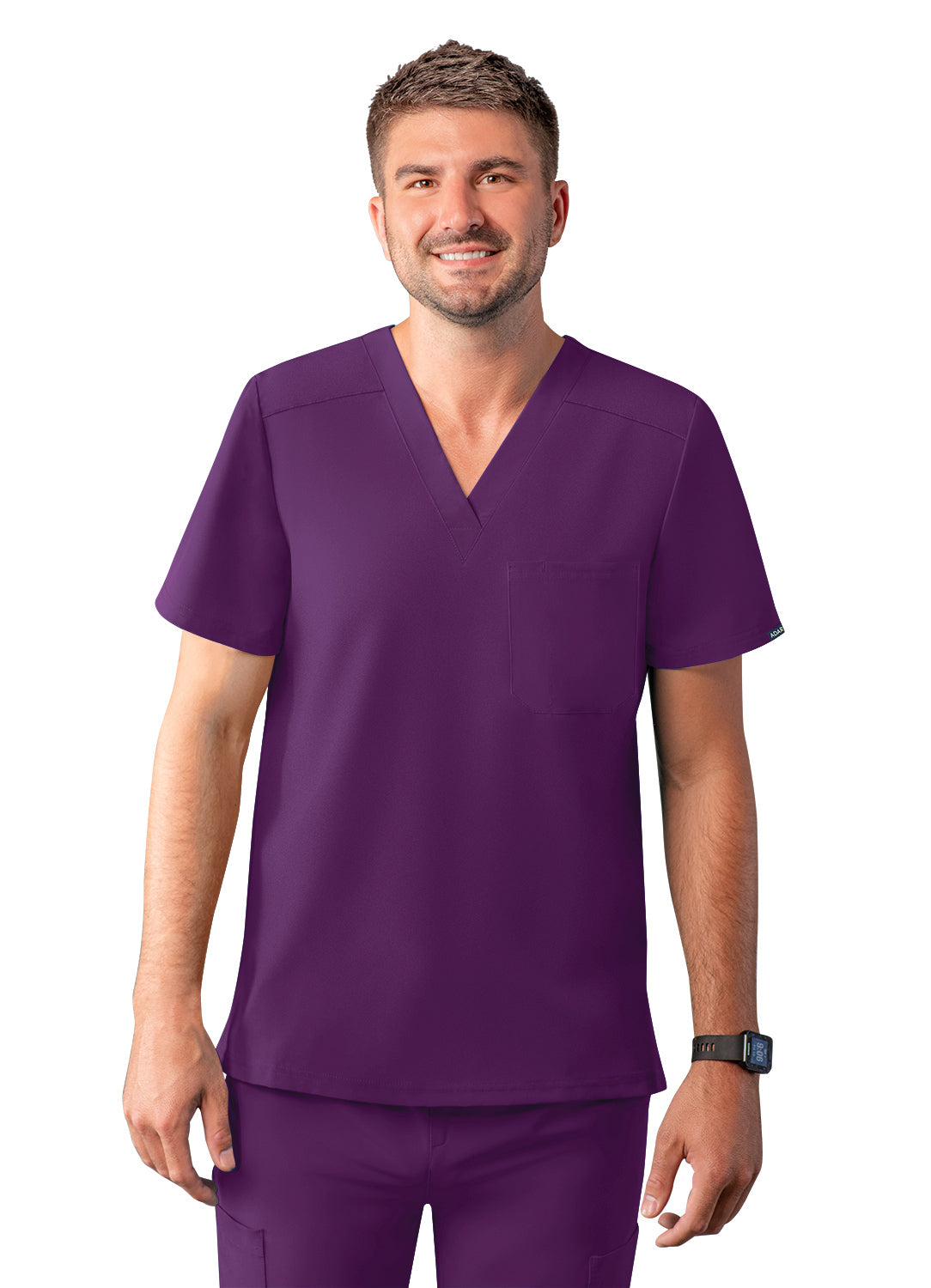 ADAR Addition Men's Classic V-Neck Scrub Top