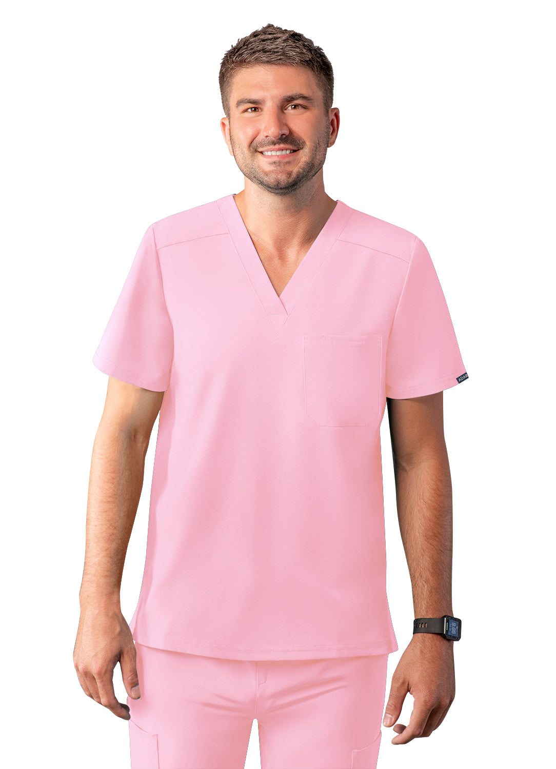 ADAR Addition Men's Classic V-Neck Scrub Top