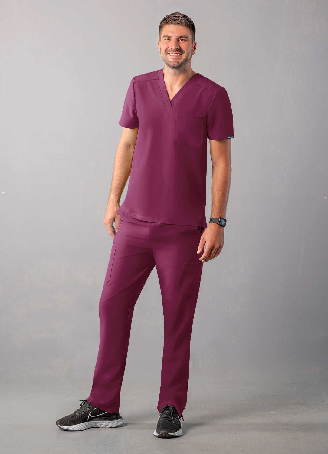 ADAR Addition Men's Classic V-Neck Scrub Top (More Color)