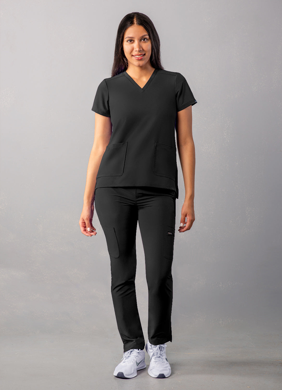 ADAR Addition Women's Modern V-Neck Scrub Top