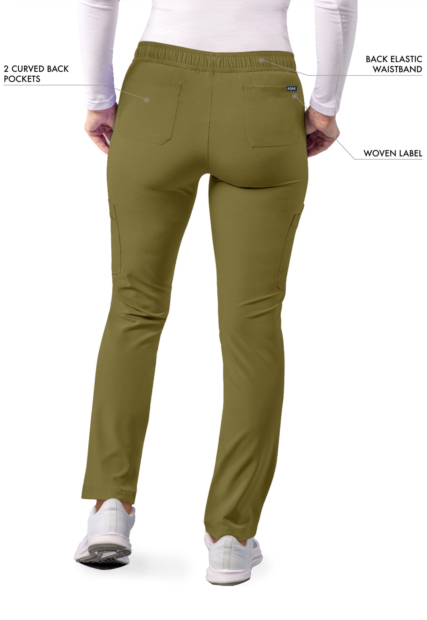 ADAR Addition Women's Skinny Leg Cargo Drawstring Pant Tall