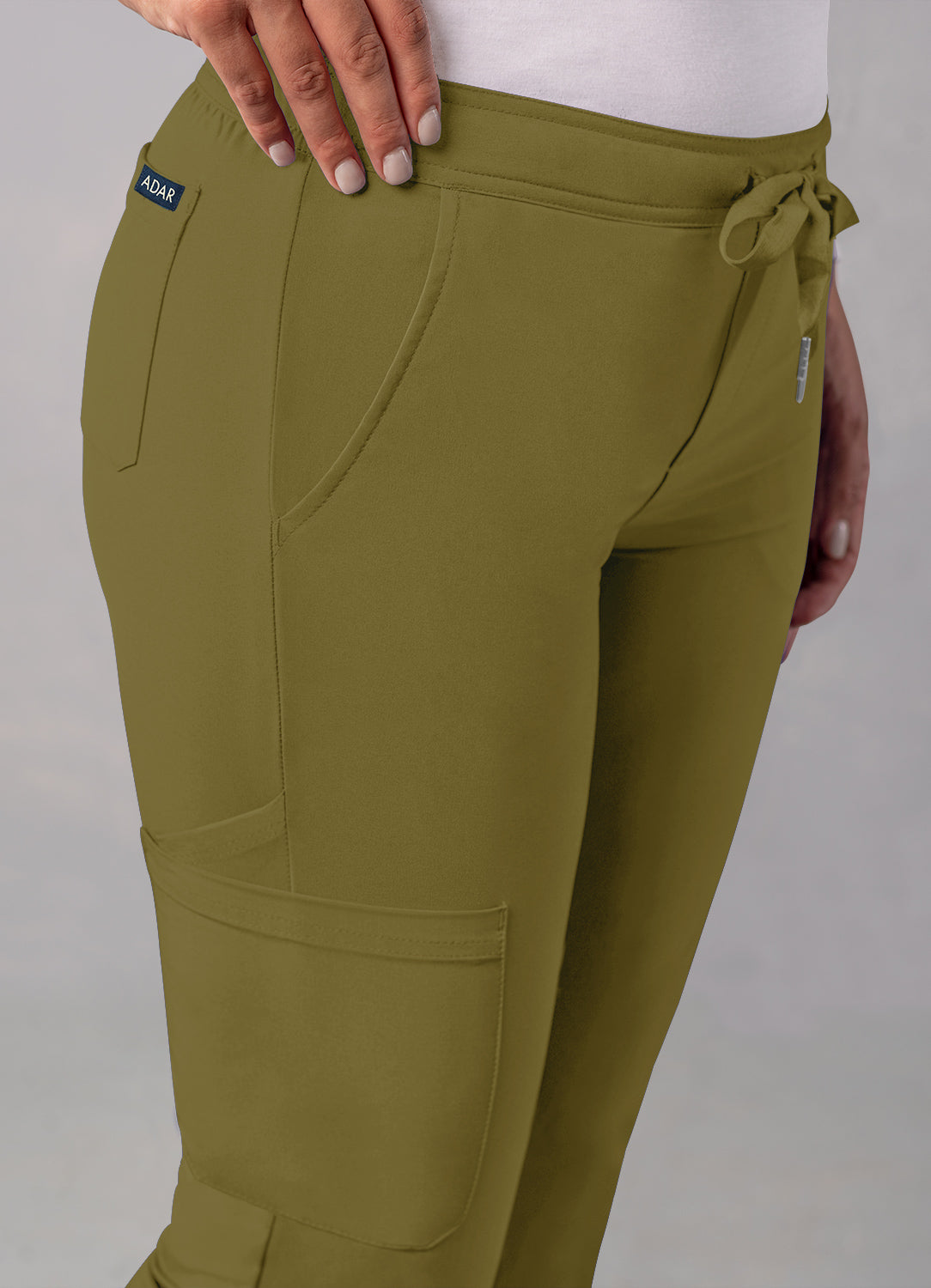 ADAR Addition Women's Skinny Leg Cargo Drawstring Pant Tall