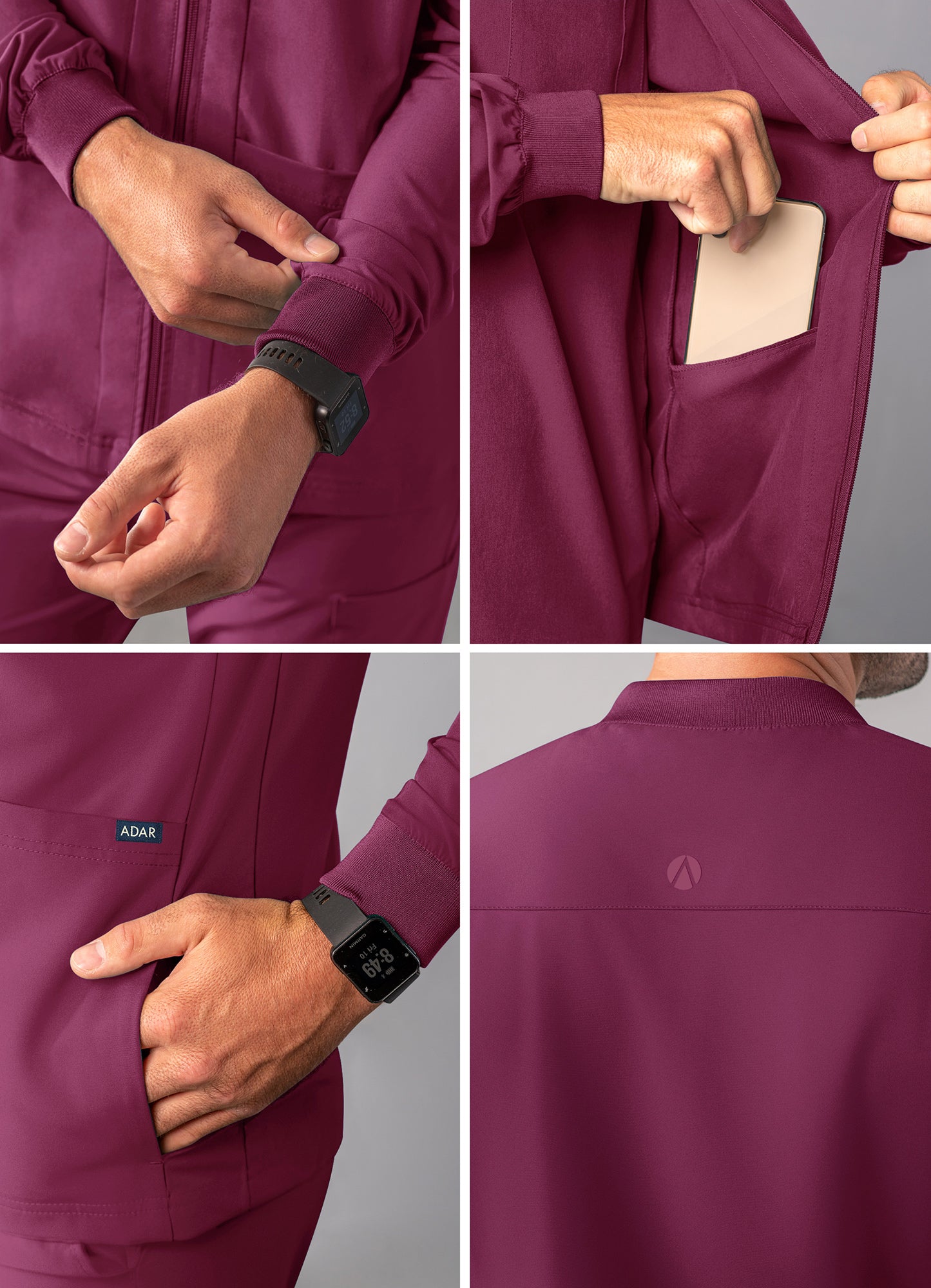 ADAR Addition Men's Bomber Zipped Jacket (More Color)