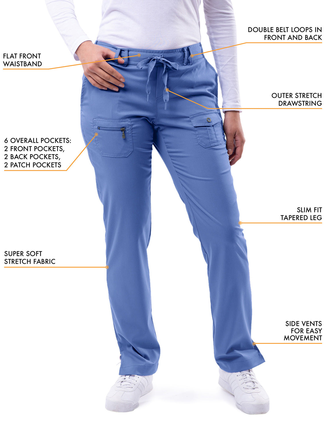 ADAR Pro Women's Slim Fit 6 Pocket Pant