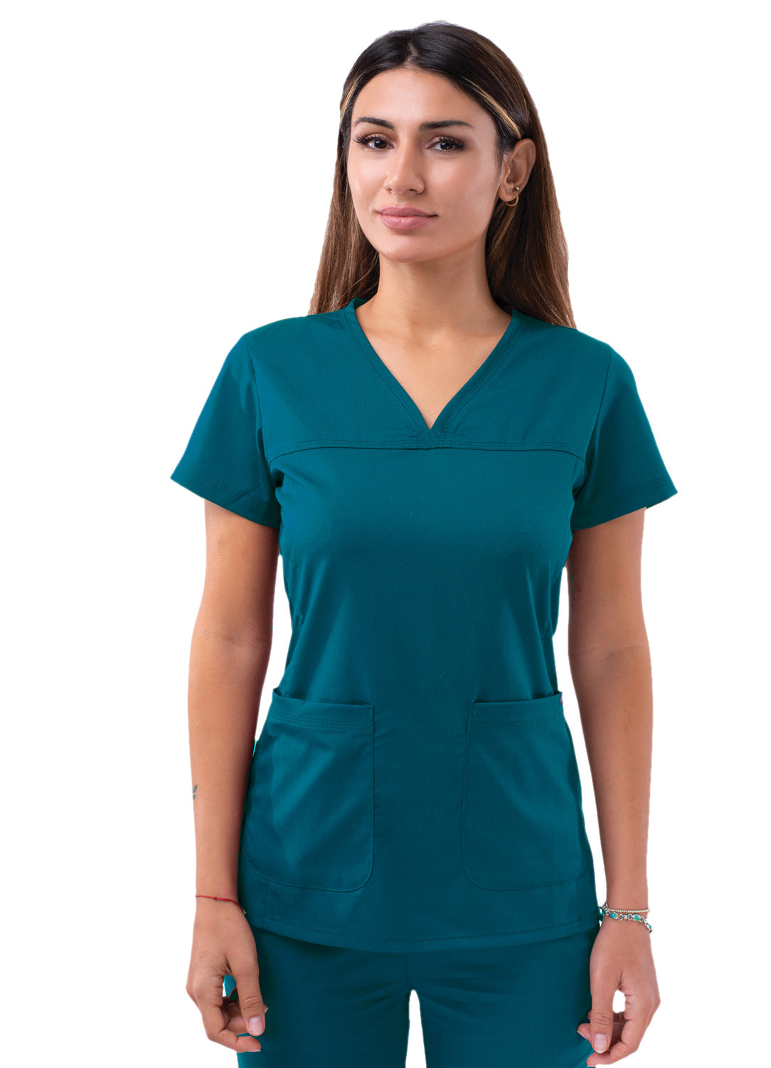 ADAR Pro Women's Sweetheart V-neck Scrub Top