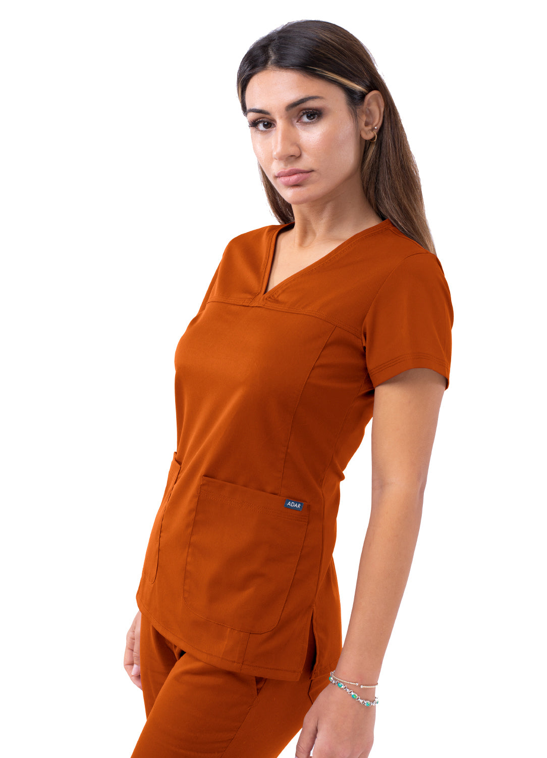 ADAR Pro Women's Sweetheart V-neck Scrub Top