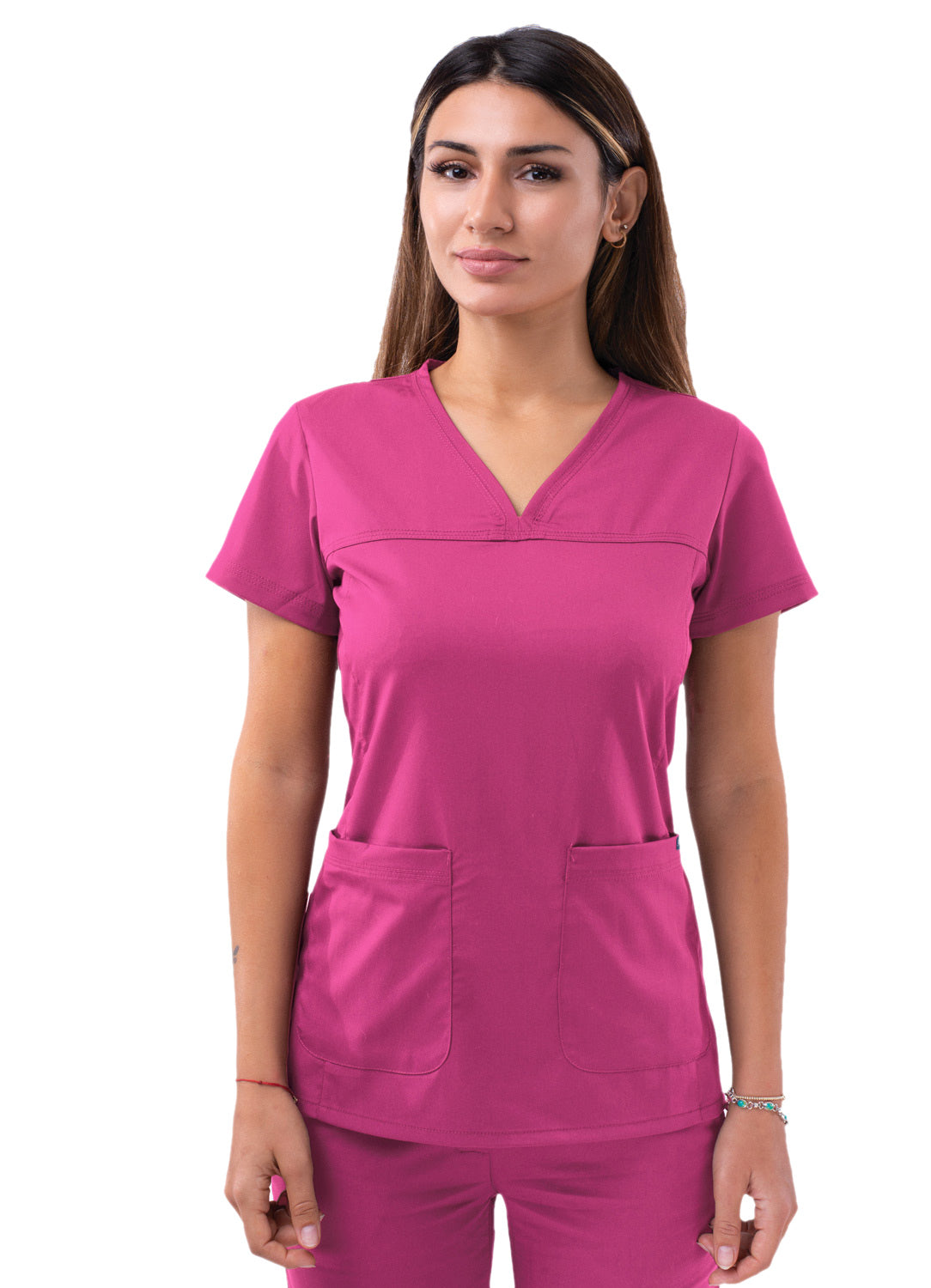 ADAR Pro Women's Sweetheart V-neck Scrub Top