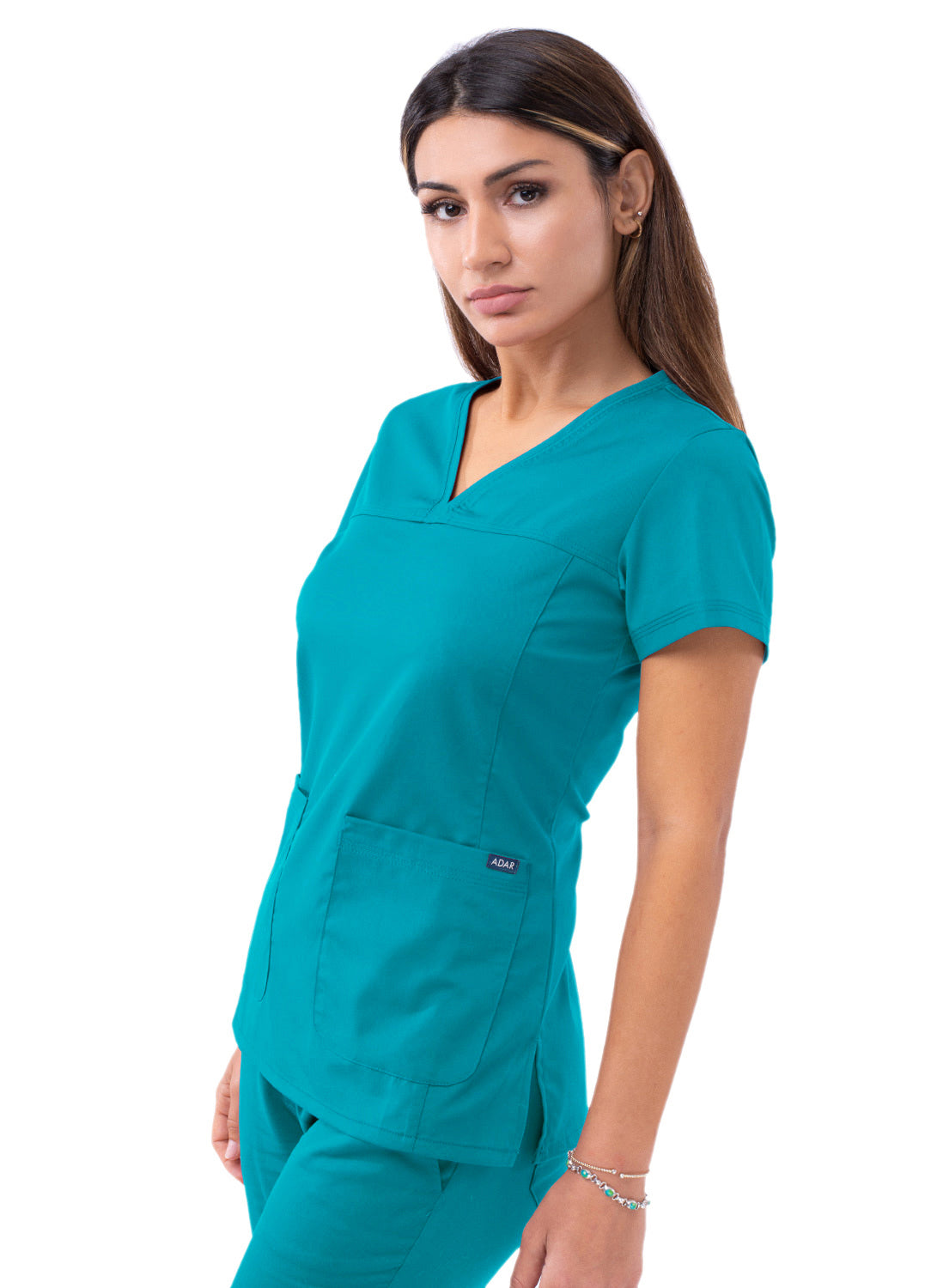 ADAR Pro Women's Sweetheart V-neck Scrub Top (More Color)