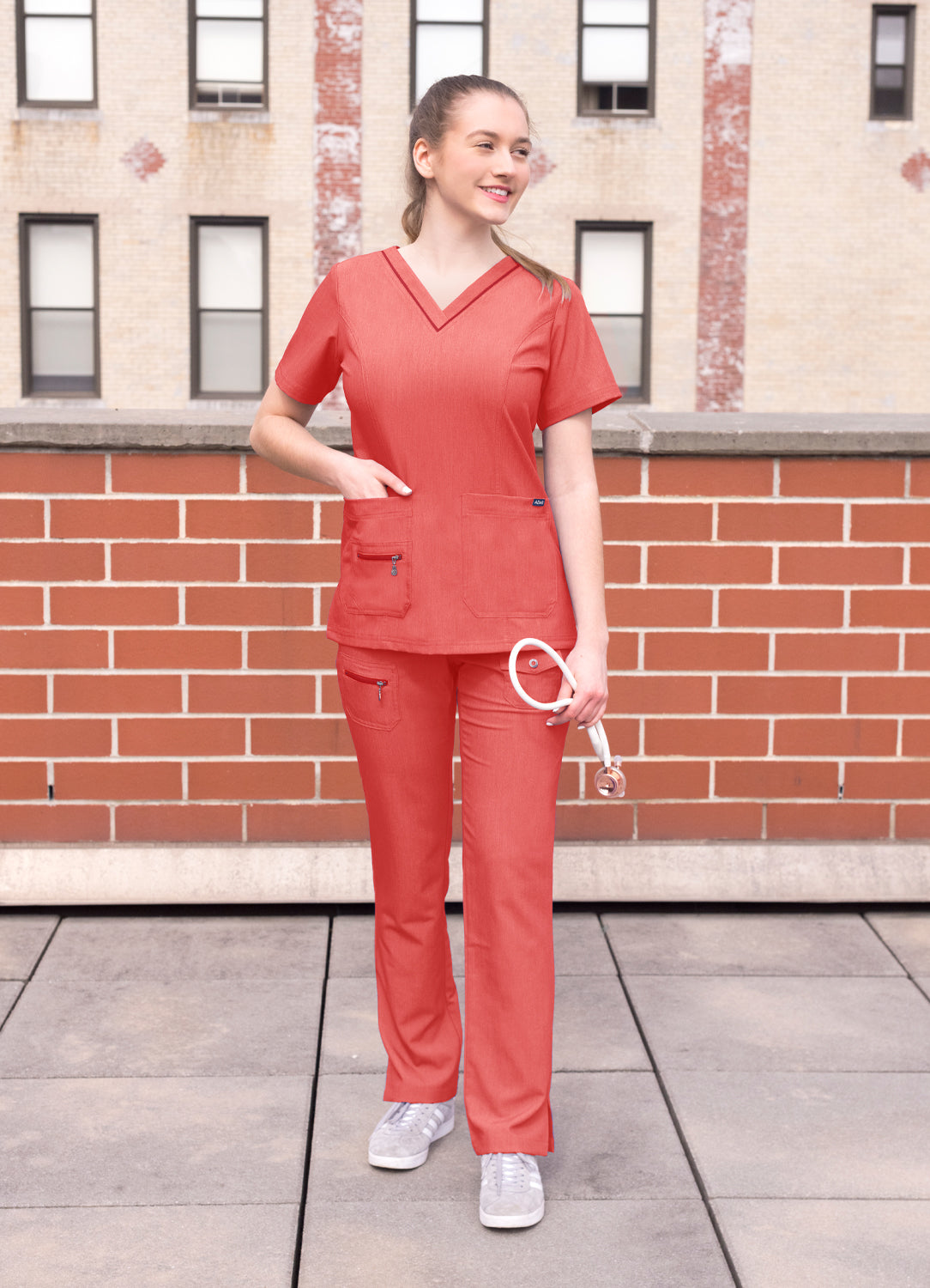 ADAR Pro Womens Elevated V-neck Scrub Top