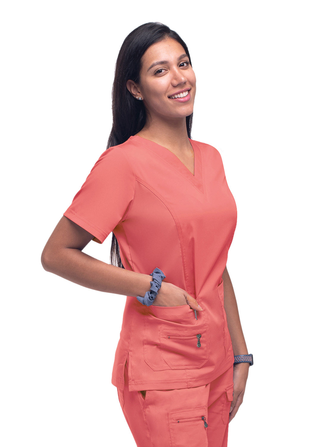 ADAR Pro Womens Elevated V-neck Scrub Top (More Color)